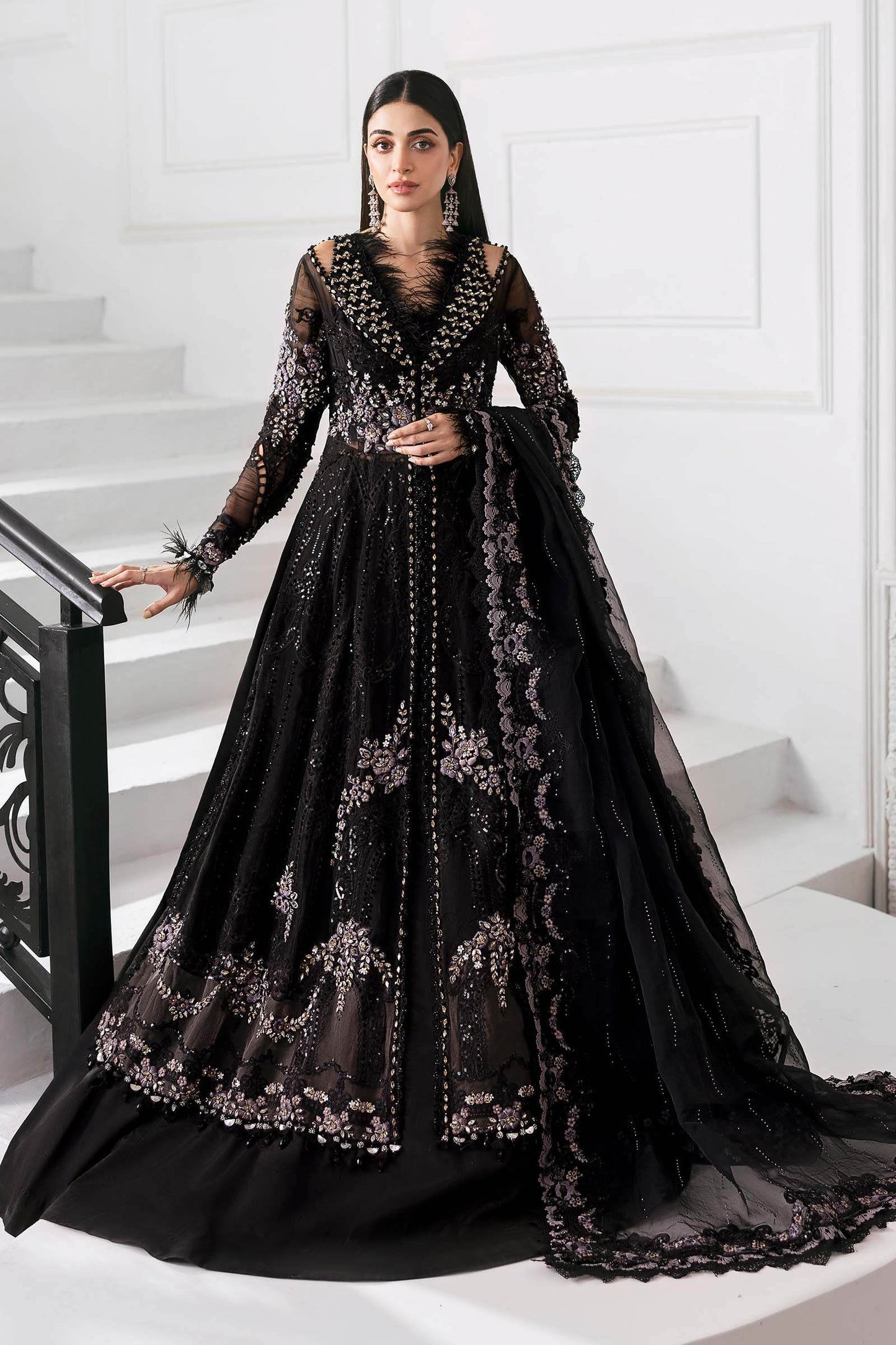 MARIA B. Embroidered Vol-30 Luxury Unstitched 3pcs - Jotey