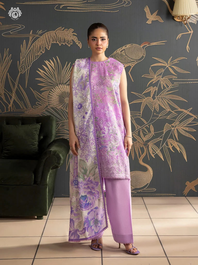 Mishaal By Gull Jee Embroidered Edit'26 Digital Printed Lawn Unstitched 3Pcs