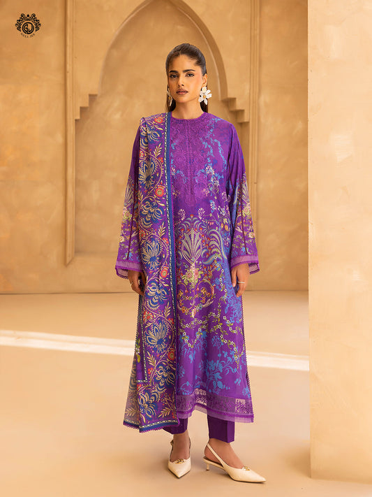GullBano By Gull Jee Embroidered Edit'26 Digital Printed Lawn Unstitched 3Pcs