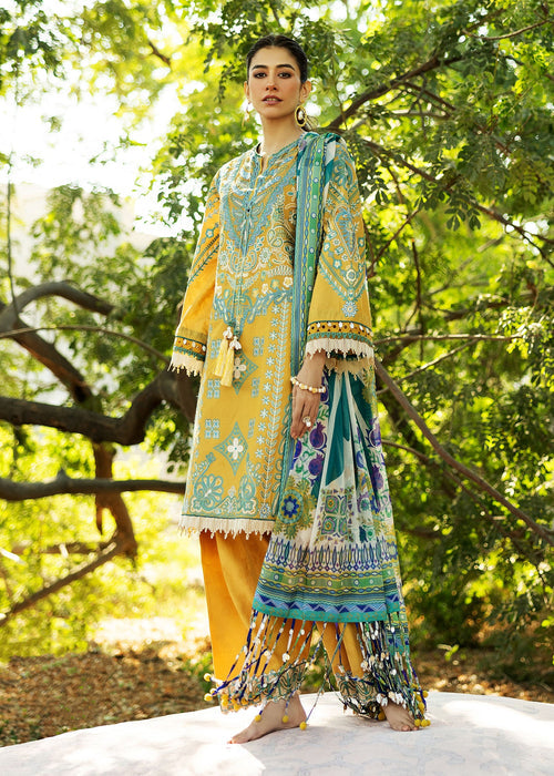 Siraa By Sadaf Fawad Khan Luxury Embroidered Lawn'25 Unstitched 3pcs