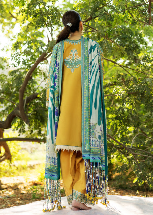 Siraa By Sadaf Fawad Khan Luxury Embroidered Lawn'25 Unstitched 3pcs