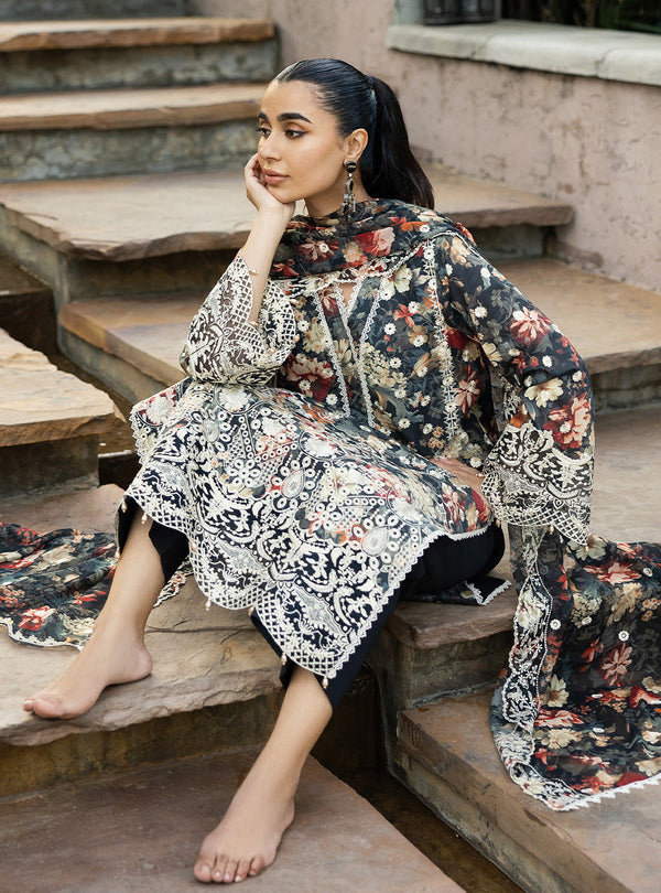 Zainab Chottani Chikankari'25 Unstitched Lawn 3pcs
