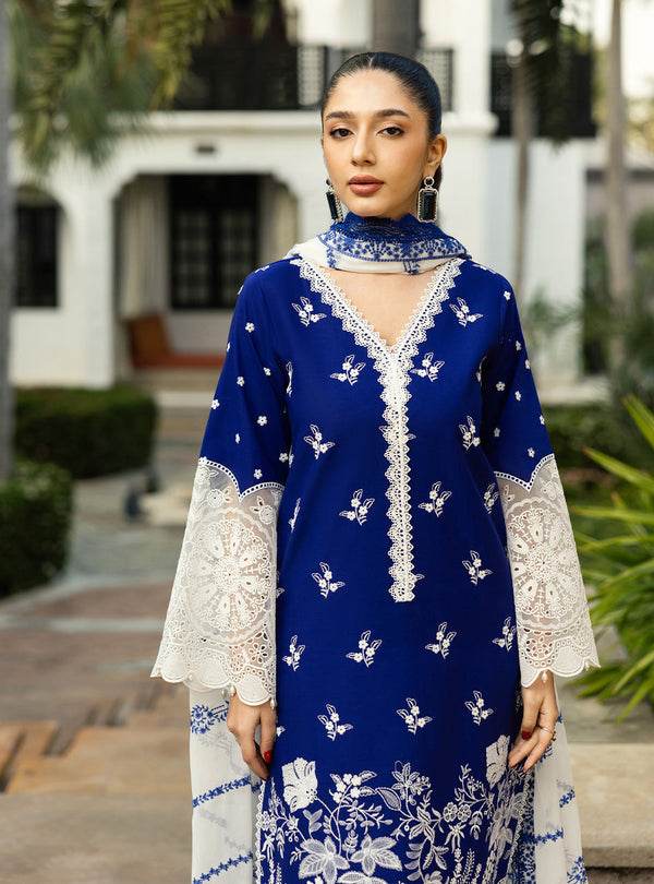 Zainab Chottani Chikankari'25 Unstitched Lawn 3pcs - Jotey