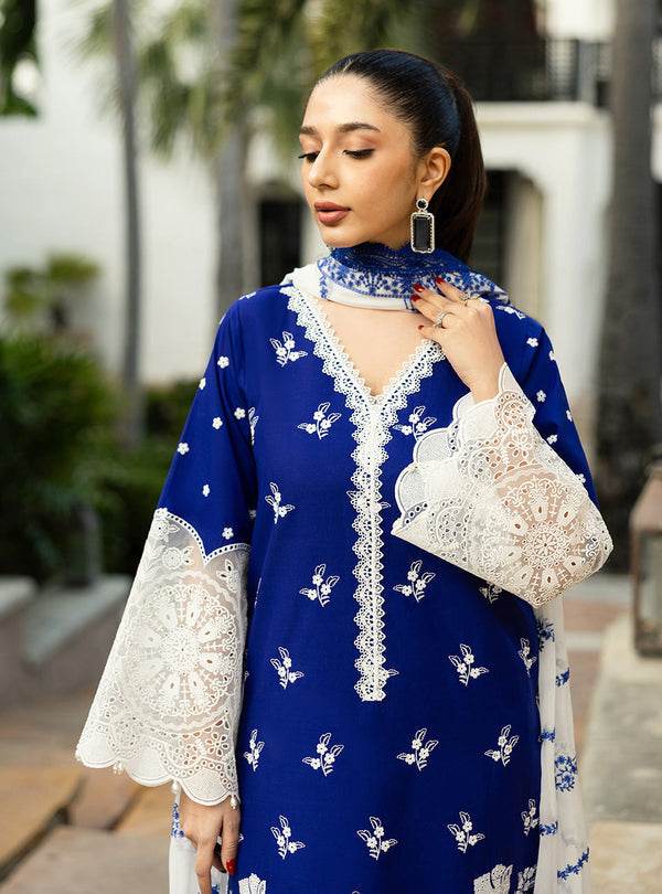Zainab Chottani Chikankari'25 Unstitched Lawn 3pcs - Jotey