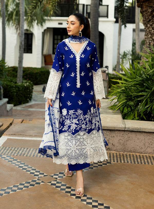 Zainab Chottani Chikankari'25 Unstitched Lawn 3pcs - Jotey