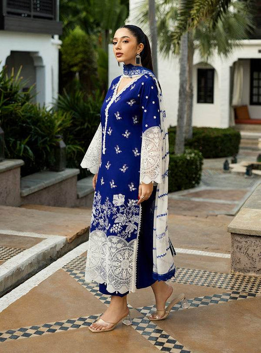 Zainab Chottani Chikankari'25 Unstitched Lawn 3pcs - Jotey
