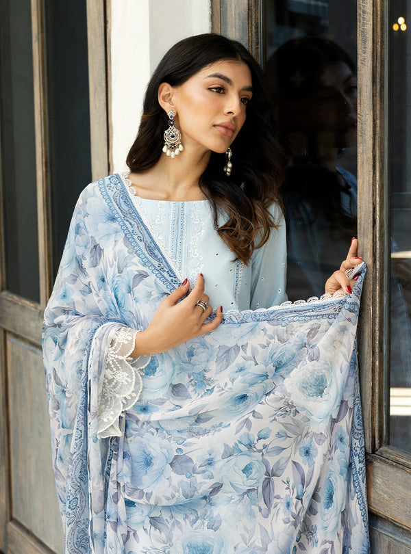 Zainab Chottani Chikankari'25 Unstitched Lawn 3pcs