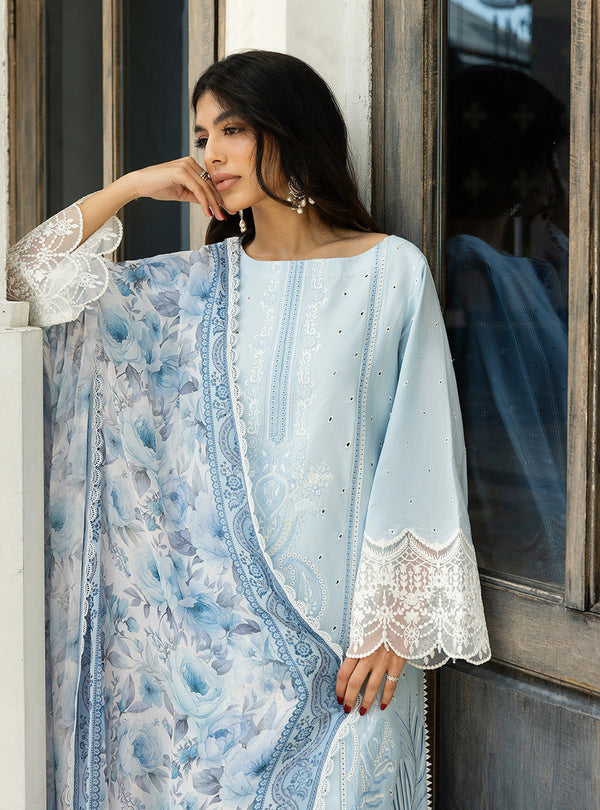 Zainab Chottani Chikankari'25 Unstitched Lawn 3pcs