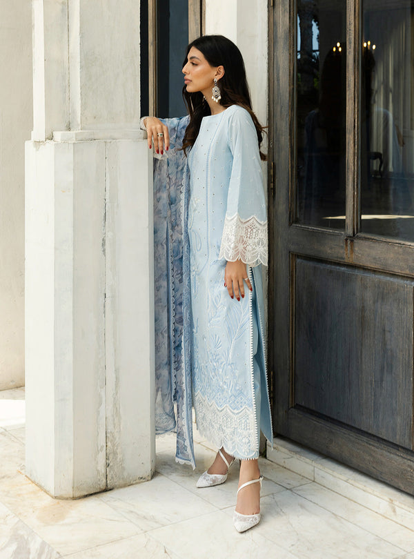 Zainab Chottani Chikankari'25 Unstitched Lawn 3pcs