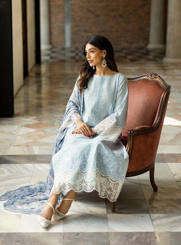 Zainab Chottani Chikankari'25 Unstitched Lawn 3pcs
