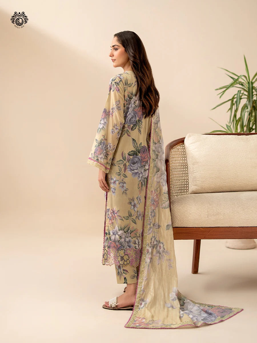 Ziva By Gull Jee Embroidered Digital Printed Lawn Unstitched 3 Piece