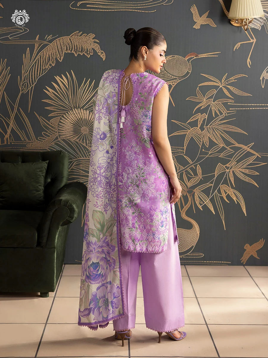Mishaal By Gull Jee Embroidered Edit'26 Digital Printed Lawn Unstitched 3Pcs