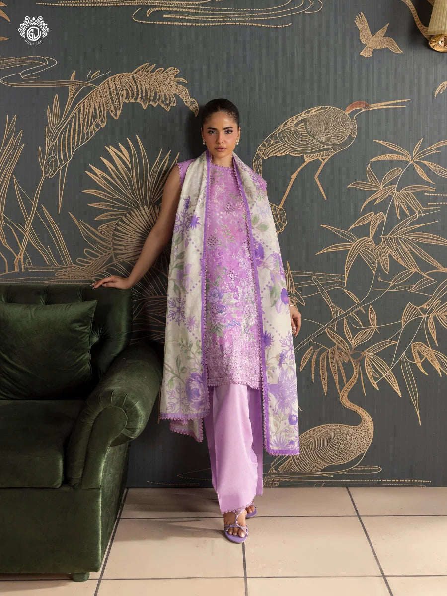 Mishaal By Gull Jee Embroidered Edit'26 Digital Printed Lawn Unstitched 3Pcs