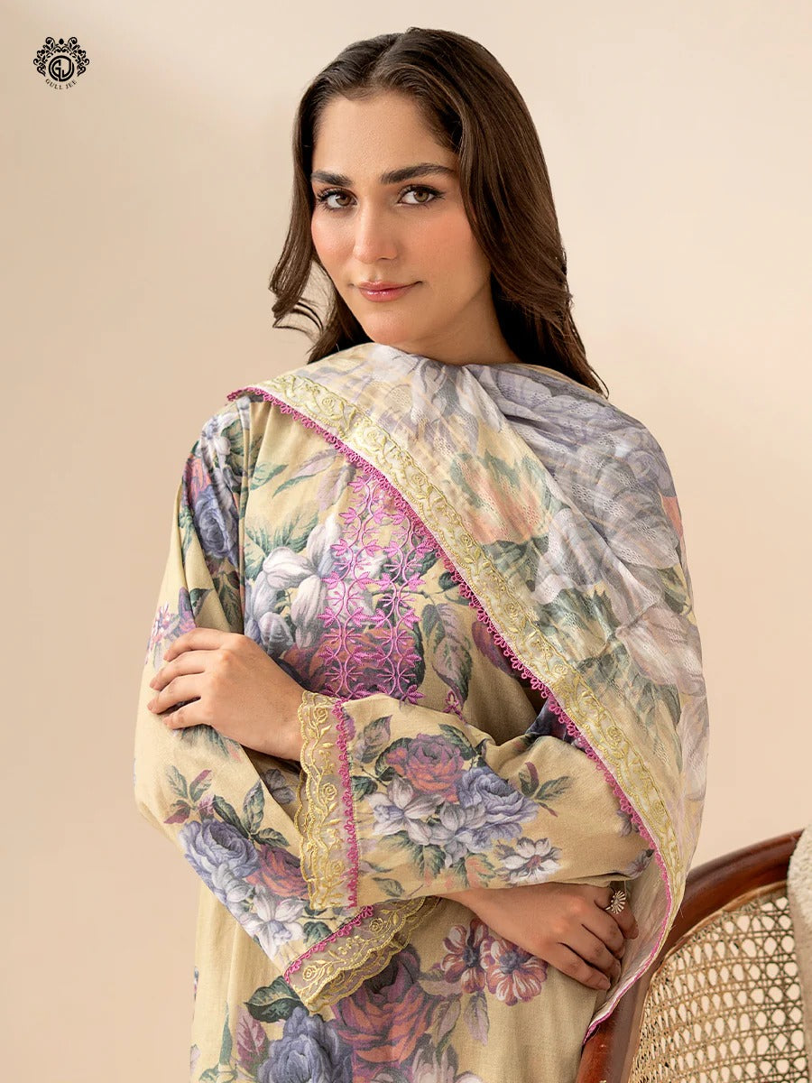 Ziva By Gull Jee Embroidered Digital Printed Lawn Unstitched 3 Piece