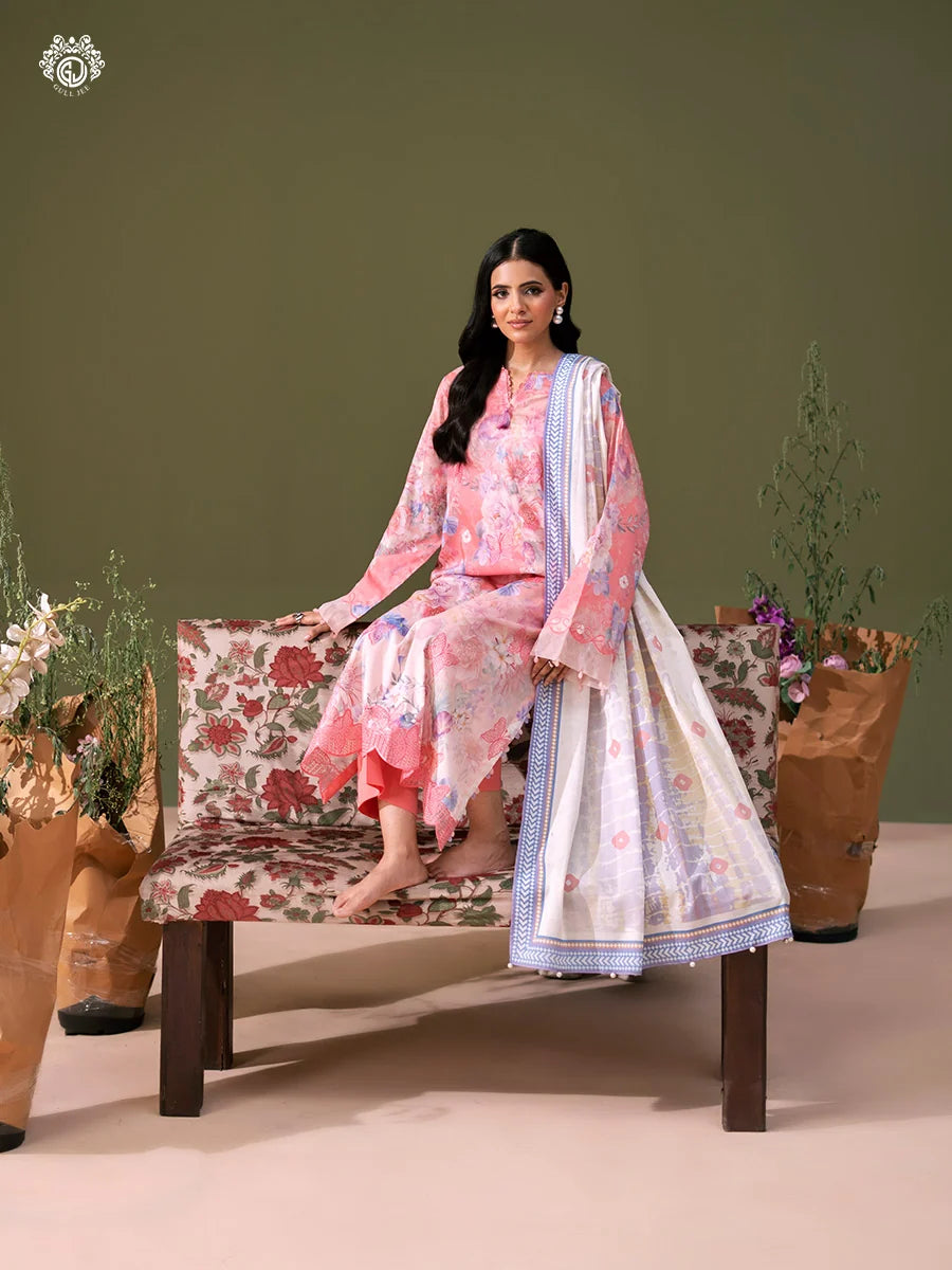 Bloom By Gull Jee Embroidered Digital Printed Lawn Unstitched 3Pcs