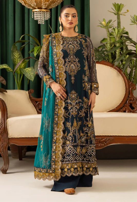 HOC By Humdum Vol-01 Luxury Embroidered Organza Unstitched 3pcs