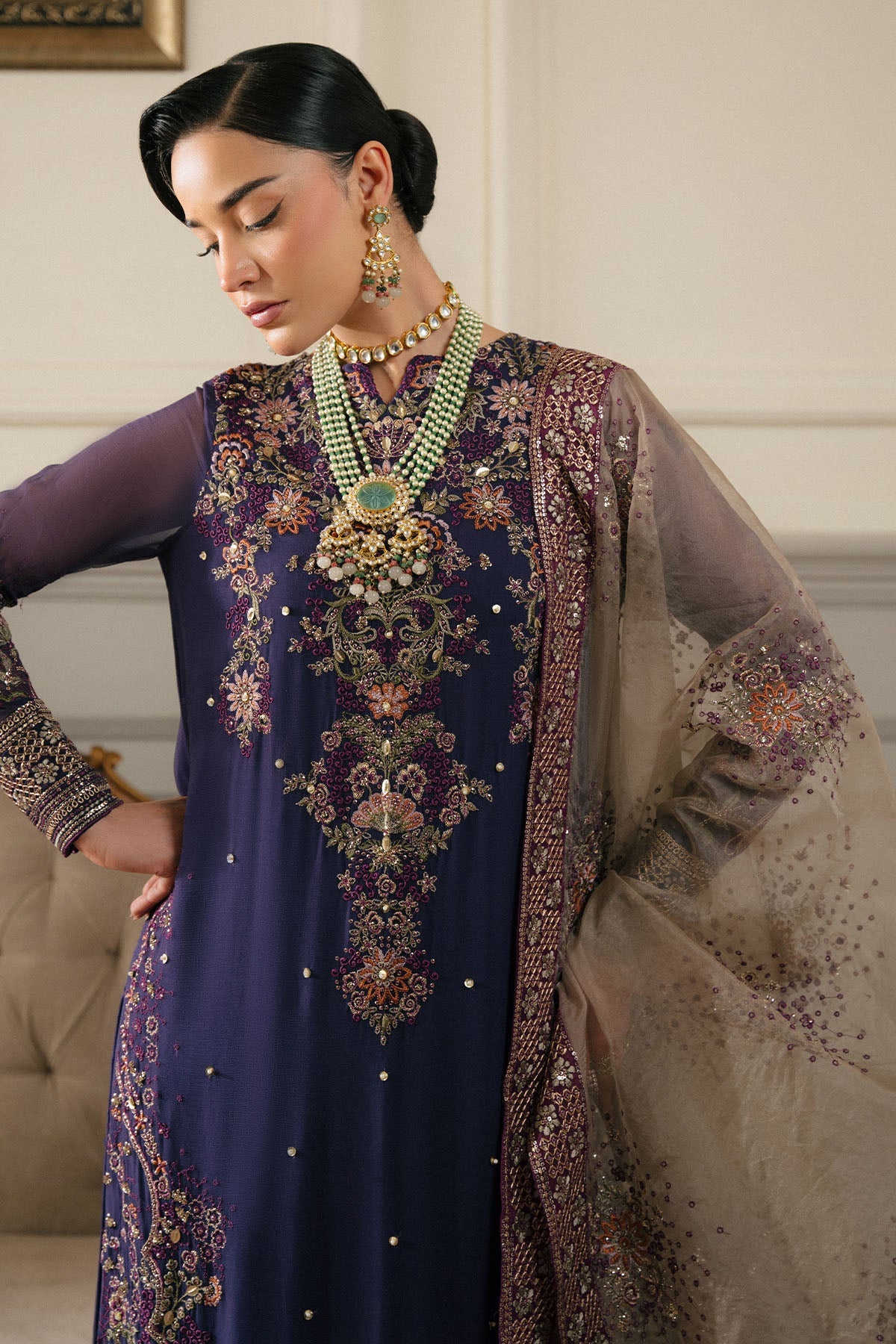 Elanora By Nureh Embroidered Luxury Chiffon Unstitched 3pcs