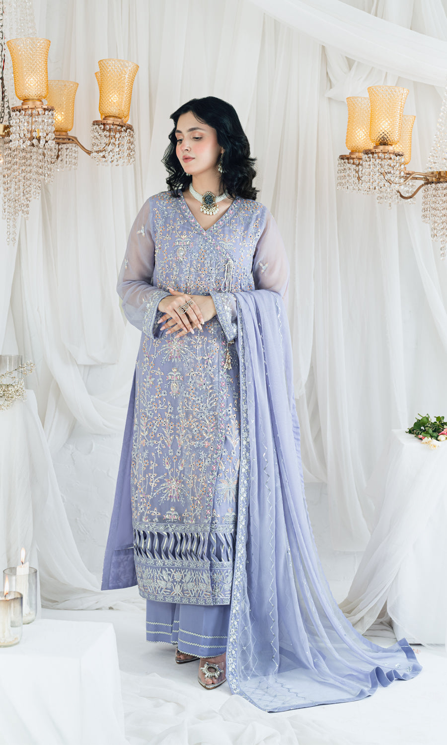 MAAHI BY SHAMOOZ Embroidered Chiffon Unstitched 3pcs