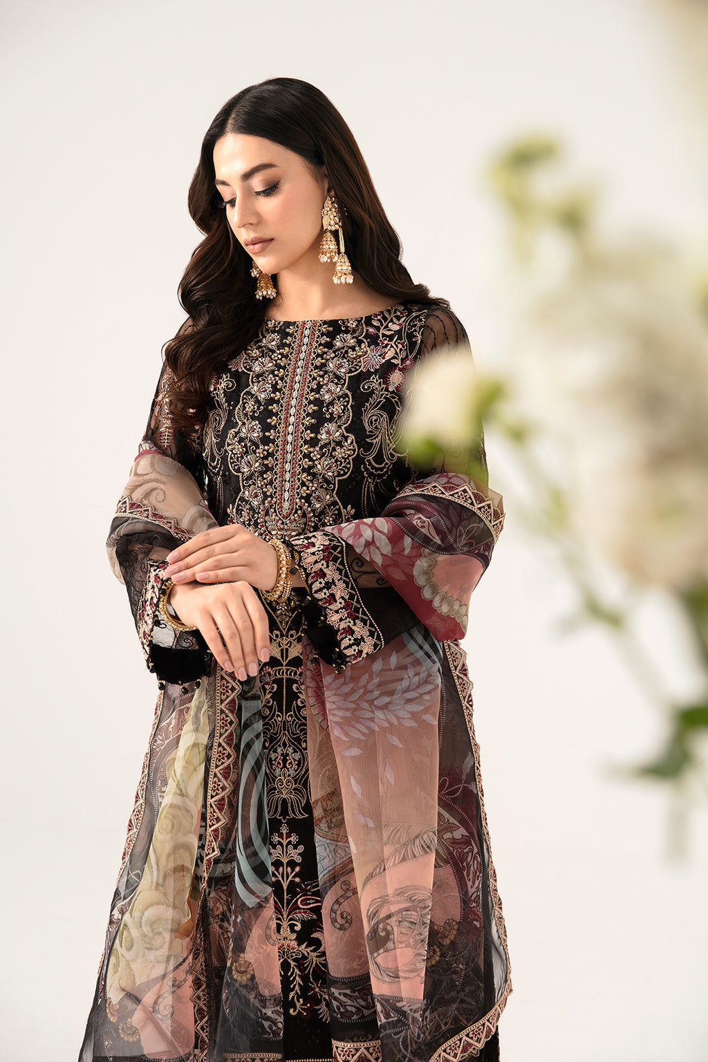 Minhal By Ramsha Chiffon Vol-11 Semi-Stitched 3pcs