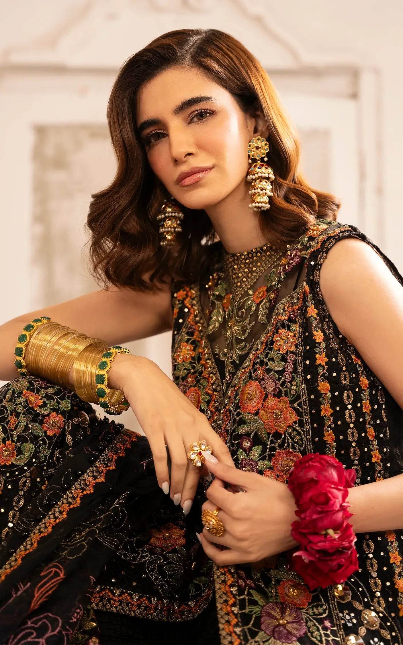 Eid Festive By Asifa And Nabeel Vol-01 Embroidered Zari Net Unstitched 3pcs - Jotey