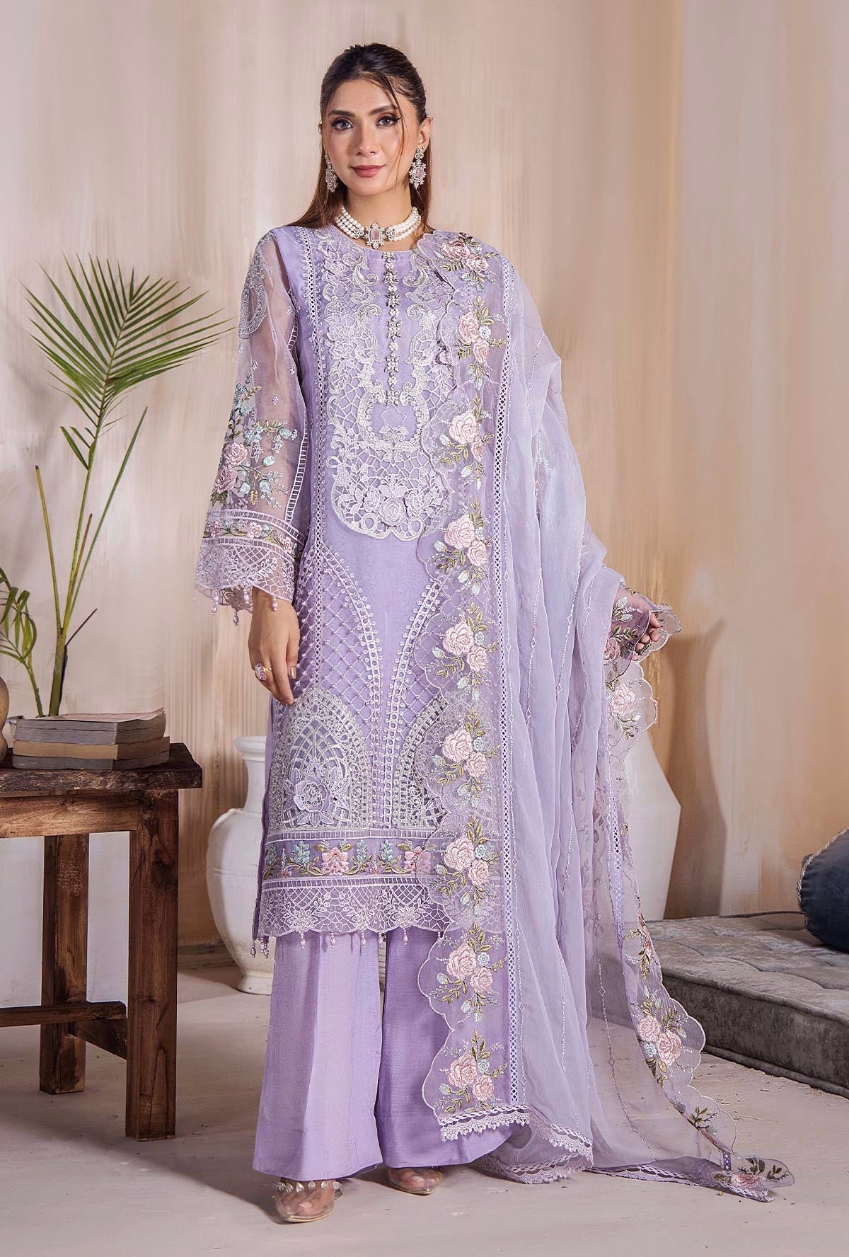 Riwayat By ZA Clothes Embroidered Stitched 3pcs