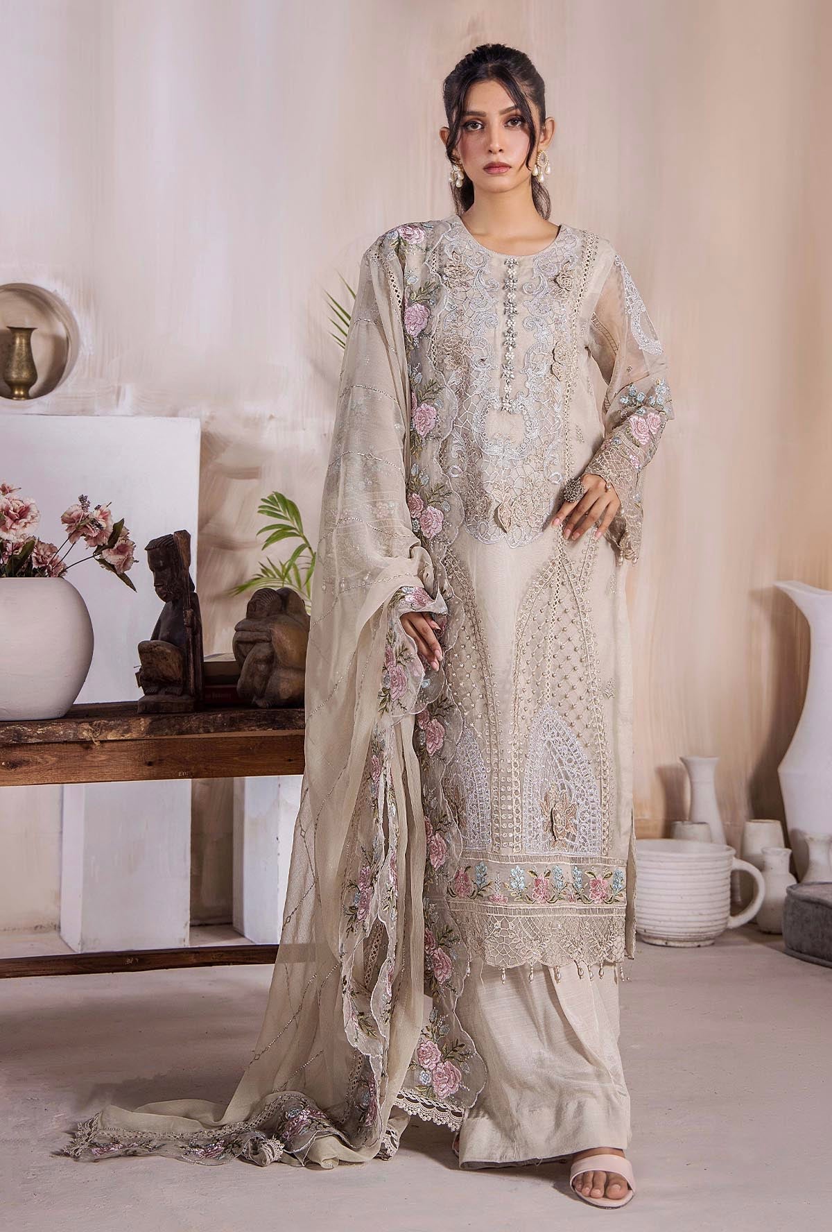 Riwayat By ZA Clothes Embroidered Stitched 3pcs