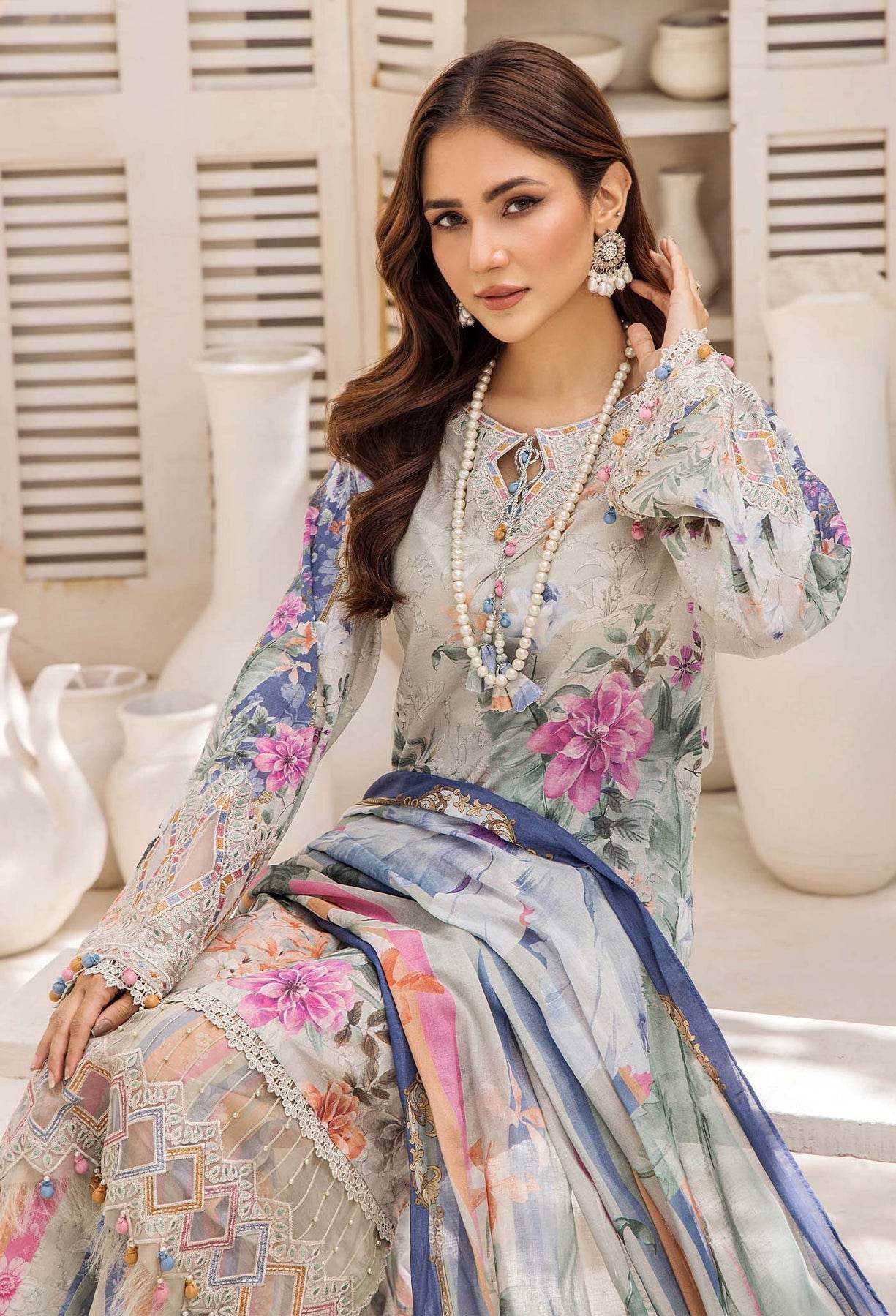 Adan's Libas Prints Unstitched Lawn 3 Piece - Jotey
