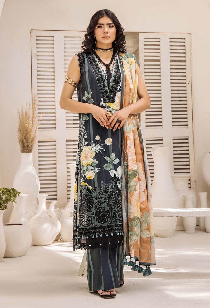 Adan's Libas Prints Unstitched Lawn 3 Piece - Jotey