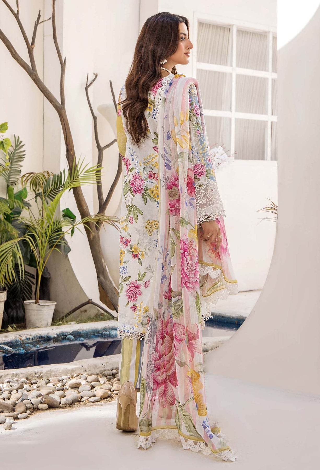 Adan's Libas Prints Unstitched Lawn 3 Piece - Jotey