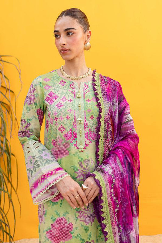 Nureh Gardenia Embroidered Lawn Unstitched 3pcs - Jotey