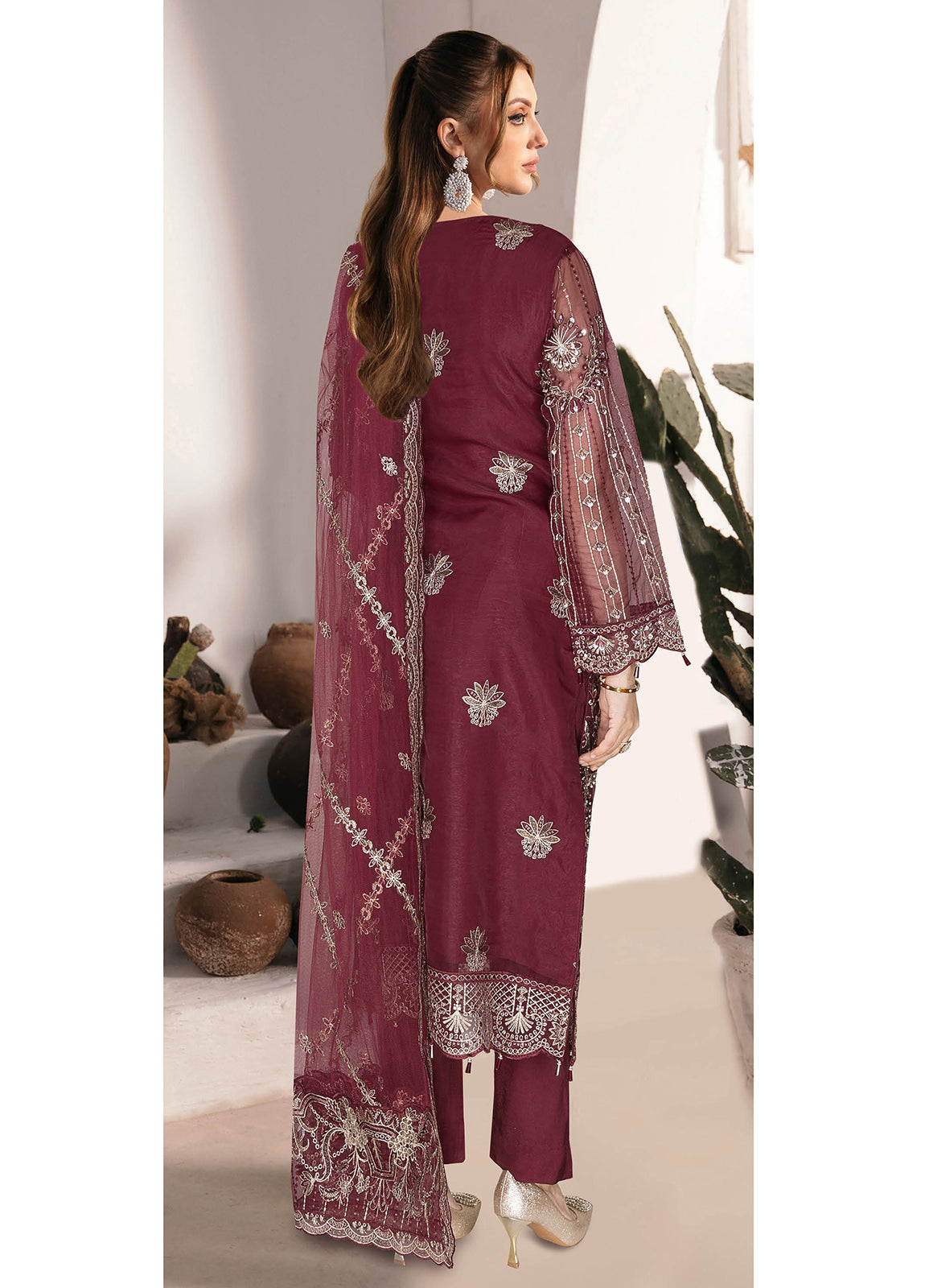 Ramsha Luxury Festive Formals Embroidered Unstitched 3pcs