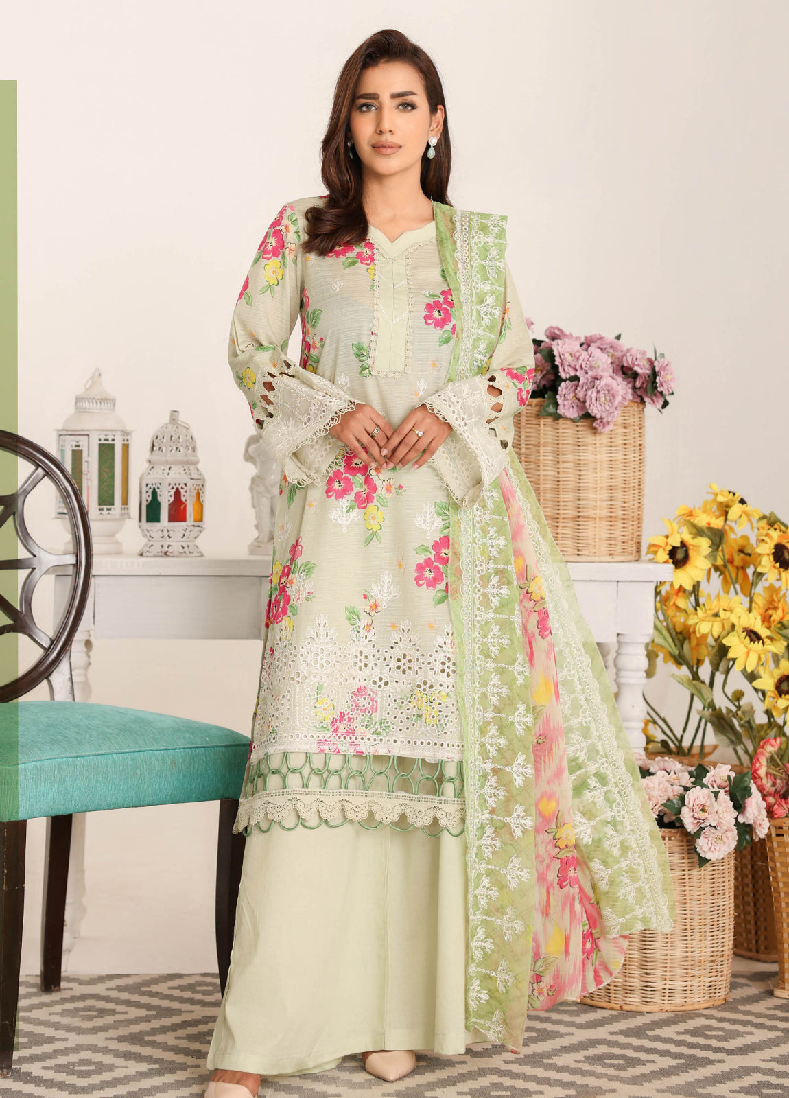 Nawal By Johra Chikankari Printed Lawn Unstitched 3Pcs