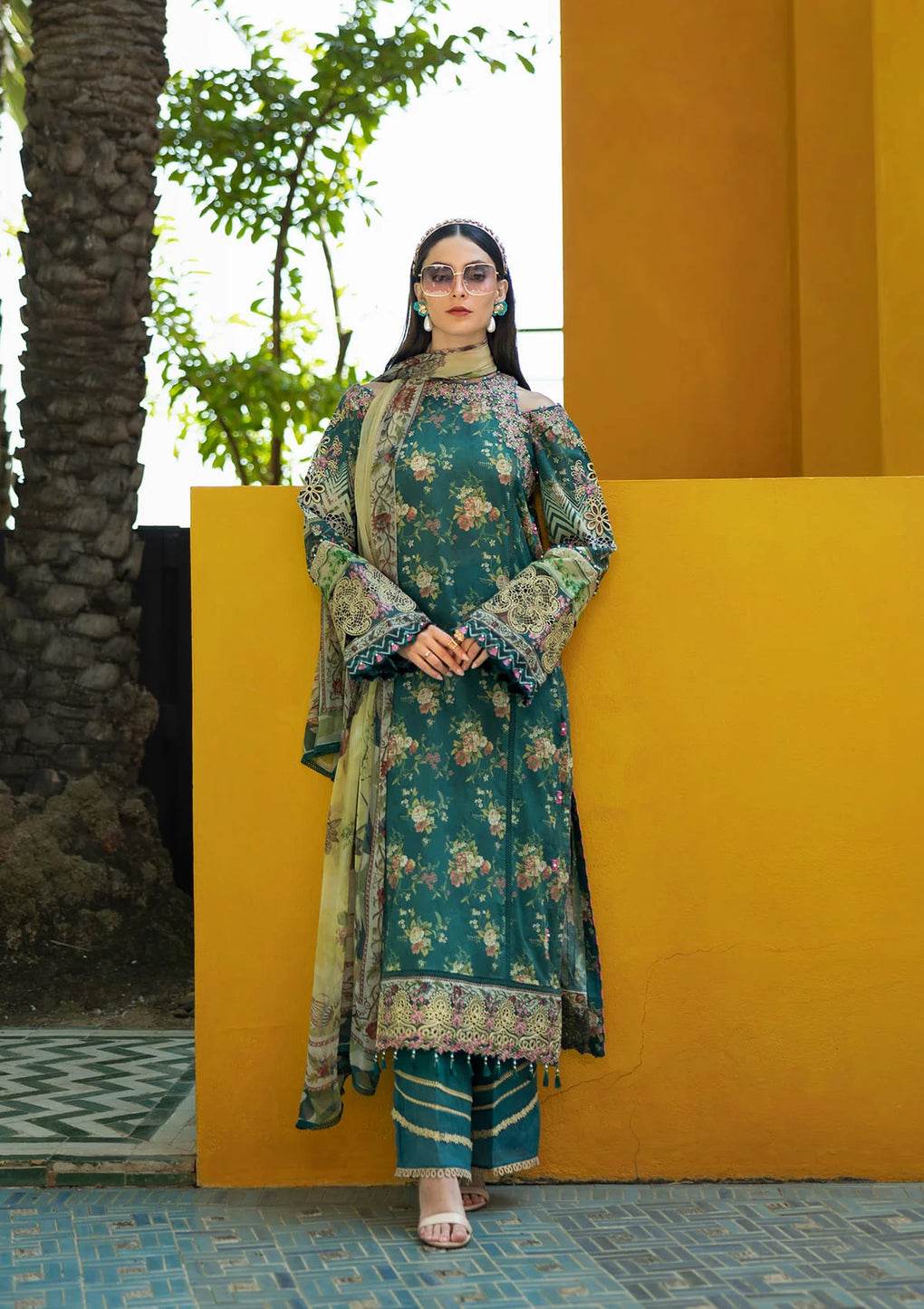 Elaf Premium Signature Embroidered Lawn Unstitched 3pcs - Jotey