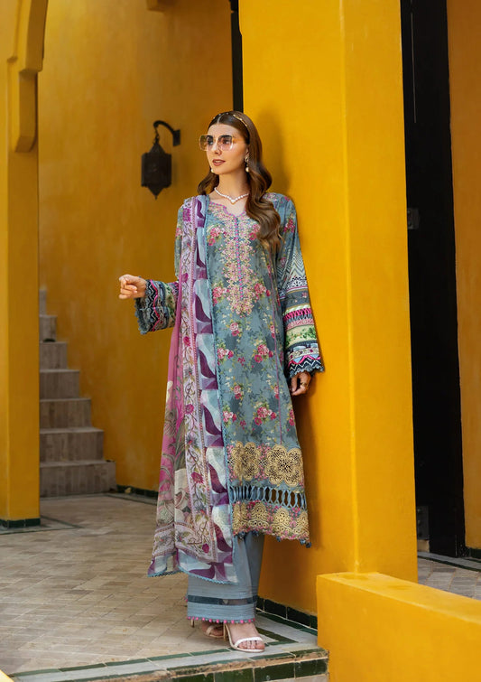Elaf Premium Signature Embroidered Lawn Unstitched 3pcs