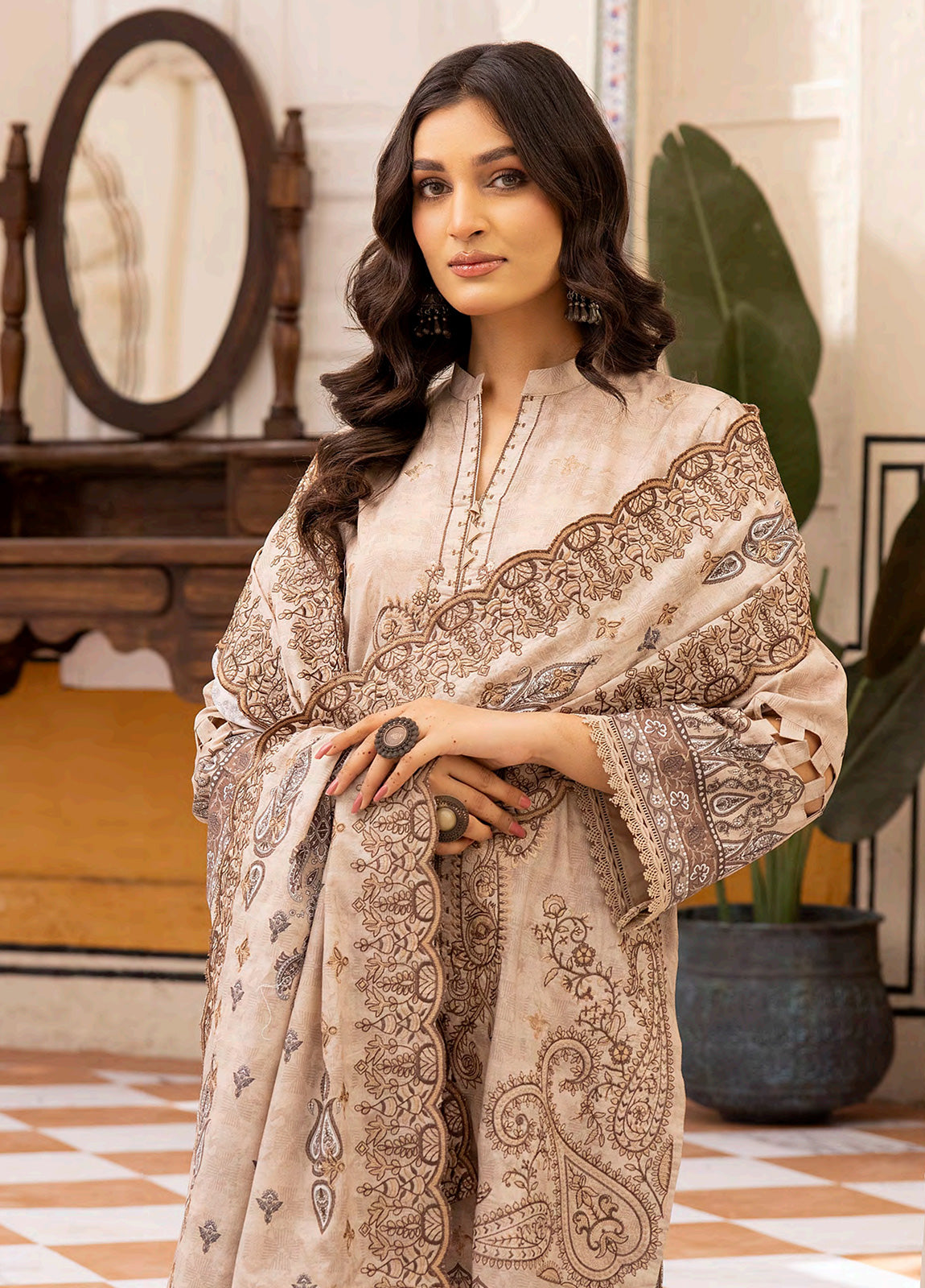 Almaas By Johra Embroidered & Printed Lawn Unstitched 3Pcs
