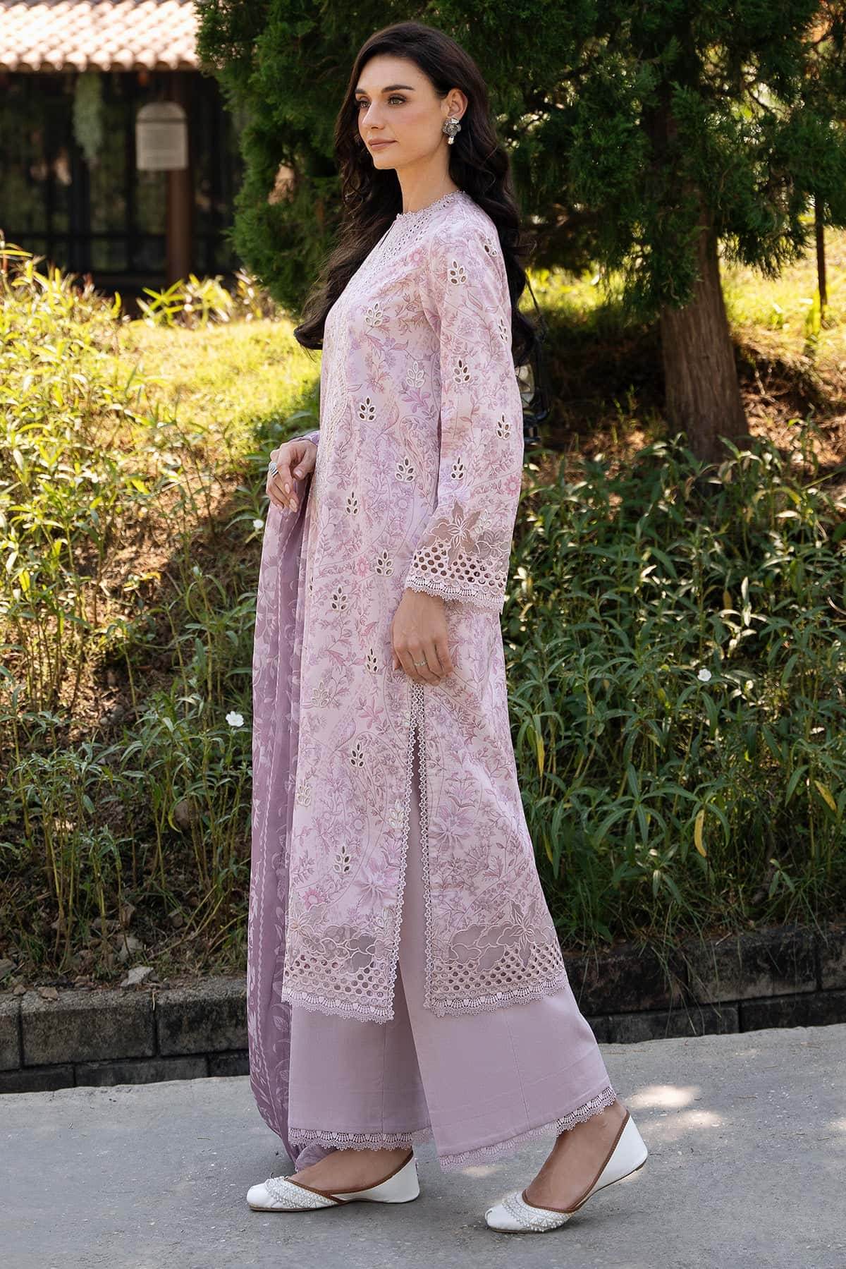 AFROZEH Damask The Holiday Edit'25 Embroidered Lawn 3pcs - Jotey
