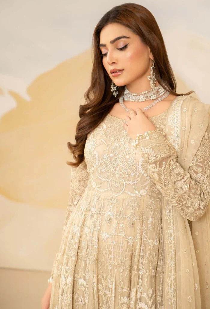 HOC By Humdum Vol-01 Luxury Embroidered Organza Unstitched 3pcs - Jotey