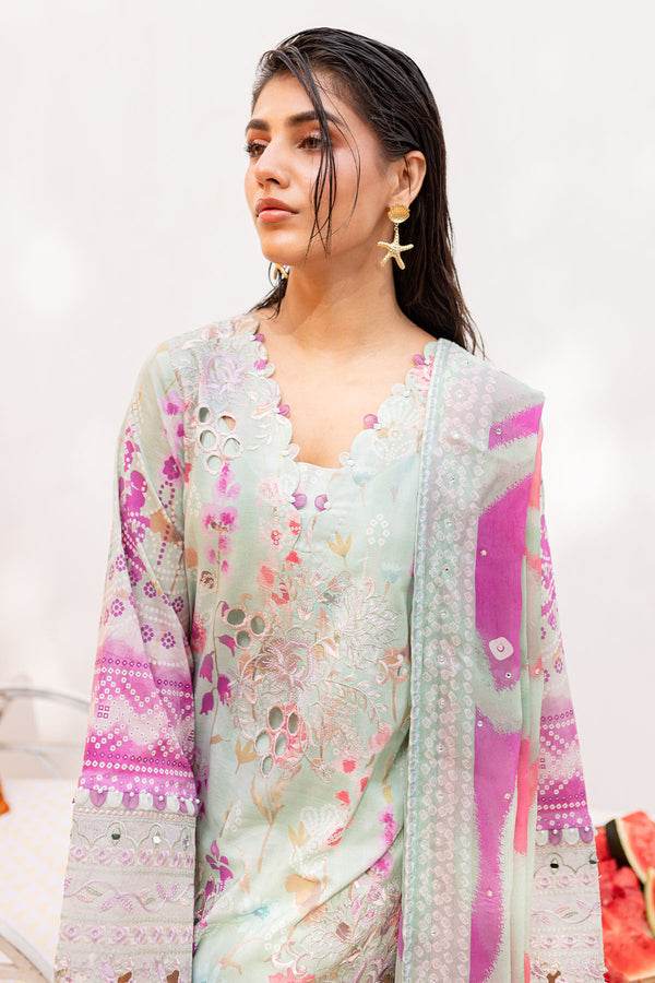 Nureh Gardenia Embroidered Lawn Unstitched 3pcs - Jotey