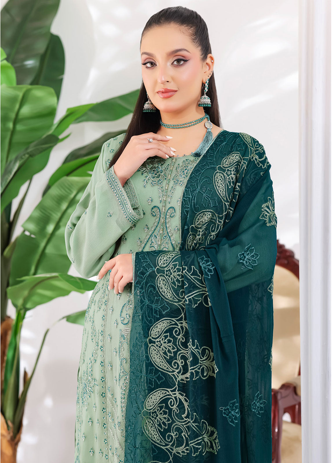 Manisha By Bin Hameed Luxury Embroidered Chiffon Unstitched 3 Piece