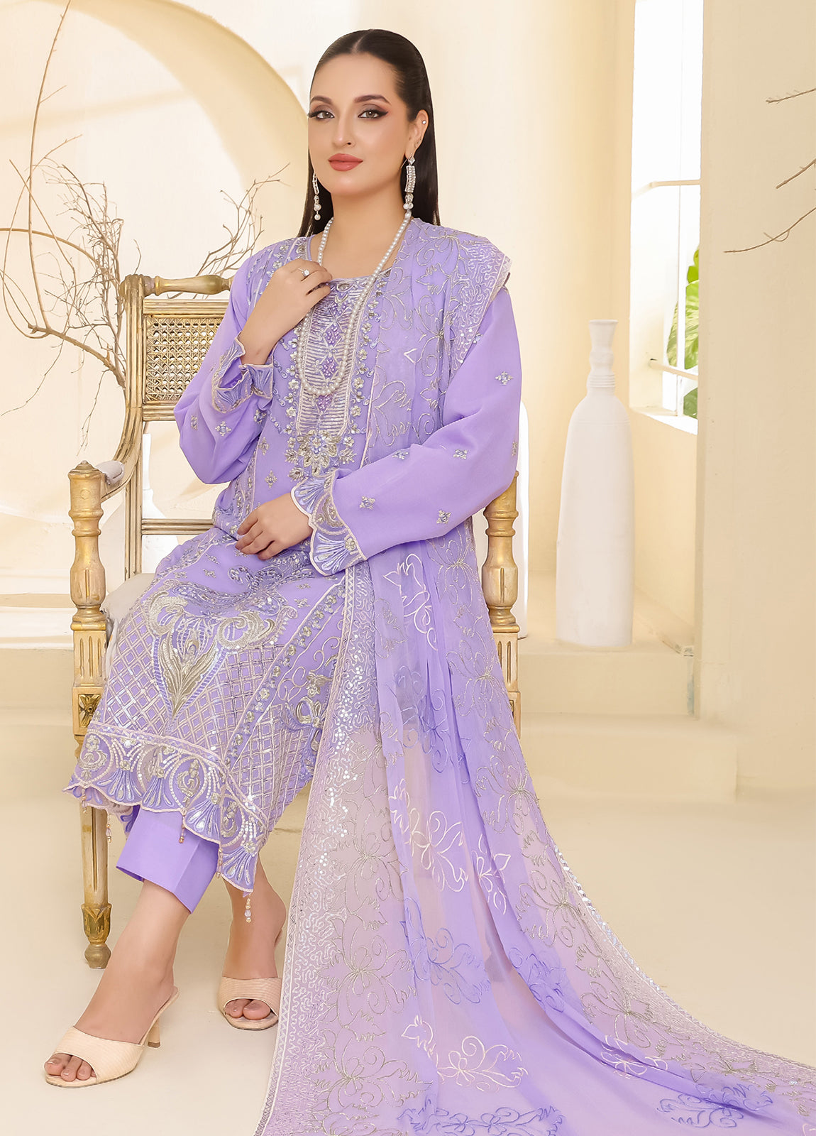Raise By Bin Hameed Luxury Embroidered Chiffon Unstitched 3 Piece
