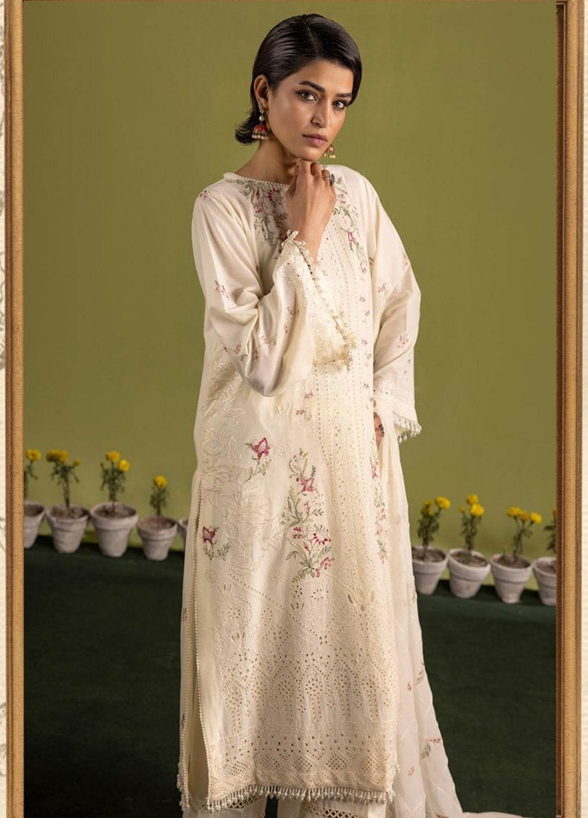 Gul-E-Bahaar By Khoobsurat Embroidered Lawn Unstitched 3pcs - Jotey