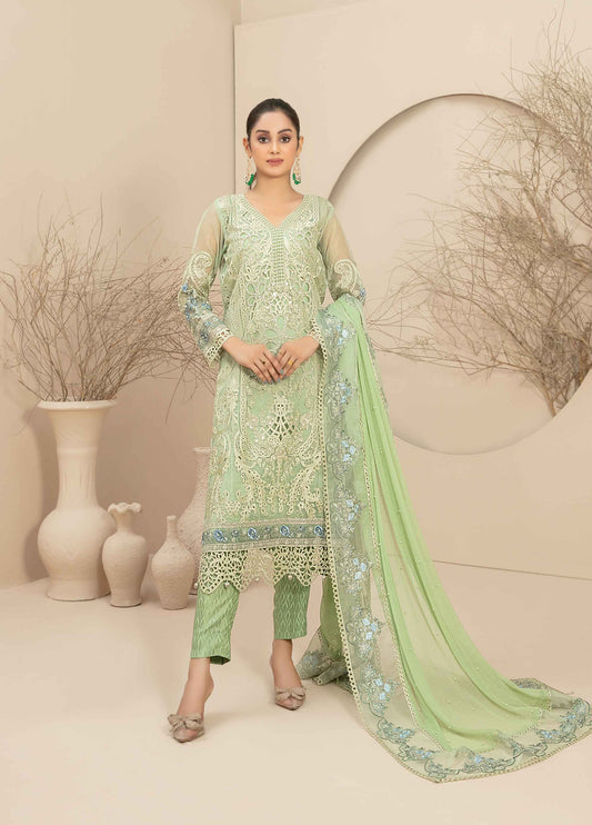 Dilaab By Tawakkal Embroidered Semi Stitched 3pcs