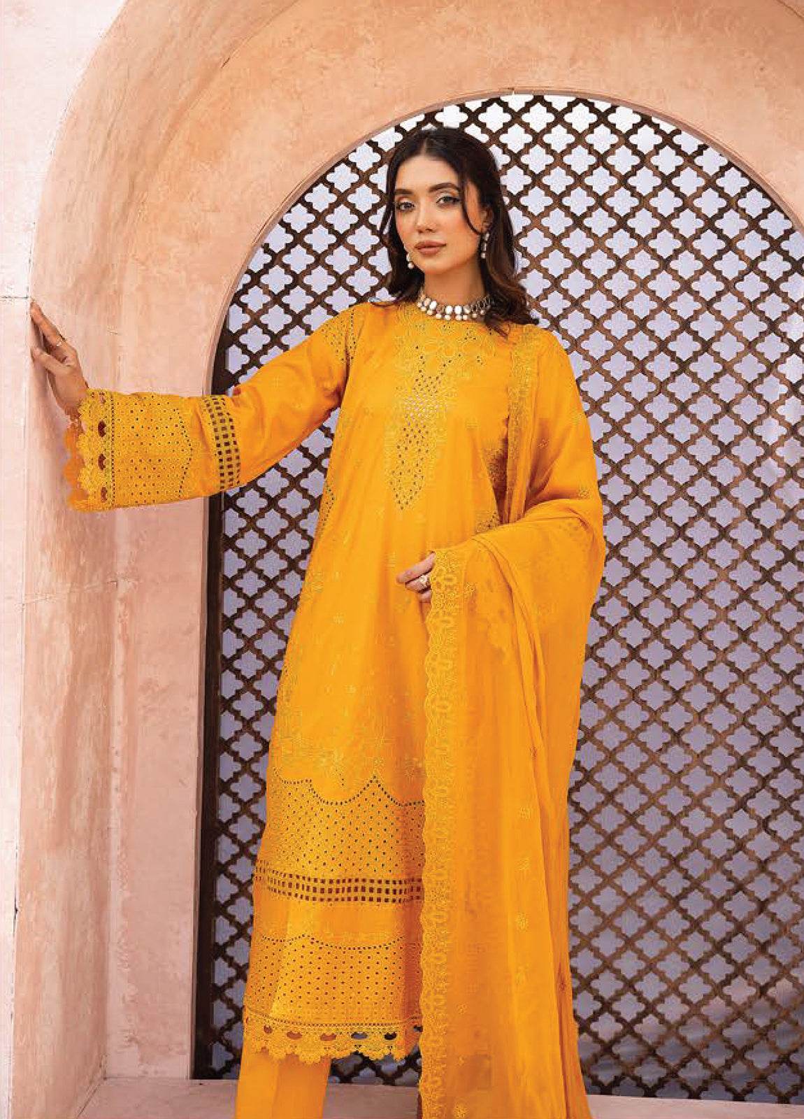 Mahrukh By Riaz Arts Embroidered Lawn 3pcs - Jotey