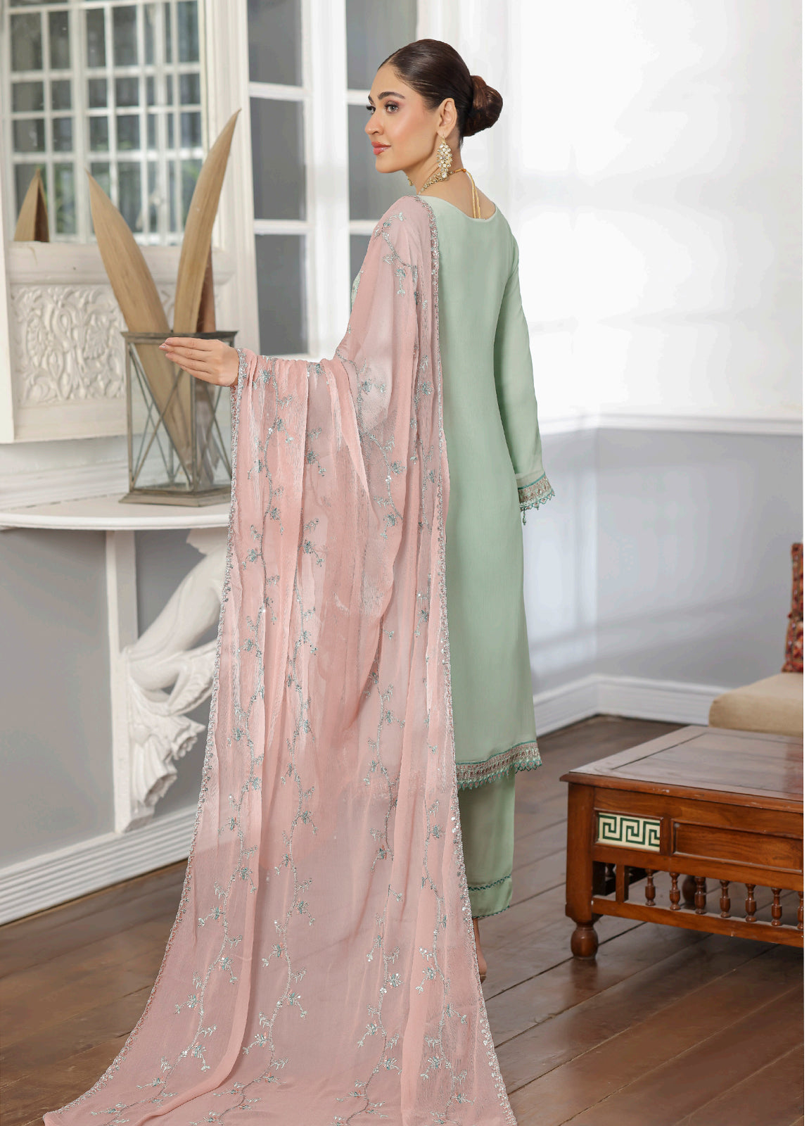 Rang Rasiya By Bin khalid Embroidered Fancy Chiffon Unstitched Three Piece