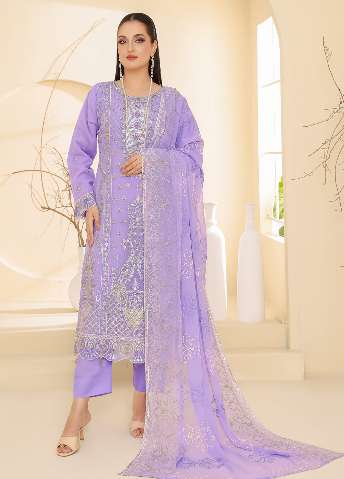 Raise By Bin Hameed Luxury Embroidered Chiffon Unstitched 3 Piece