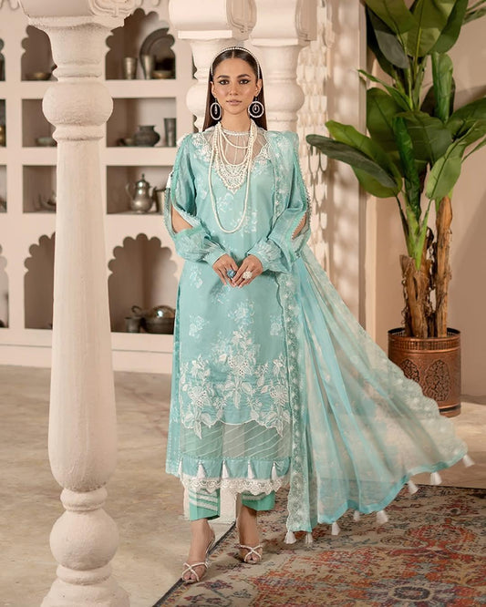 Sunshine Bloom By Alzohaib Premium Printed Embroidered Unstitched 3pcs