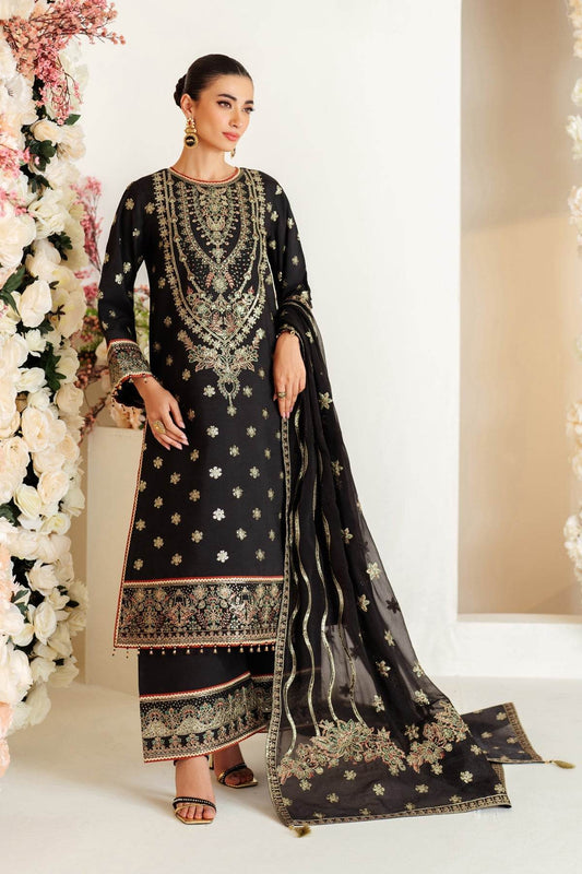 Luxe Raw Silk By Alizeh Embroidered Organza Unstitched 3pcs - Jotey