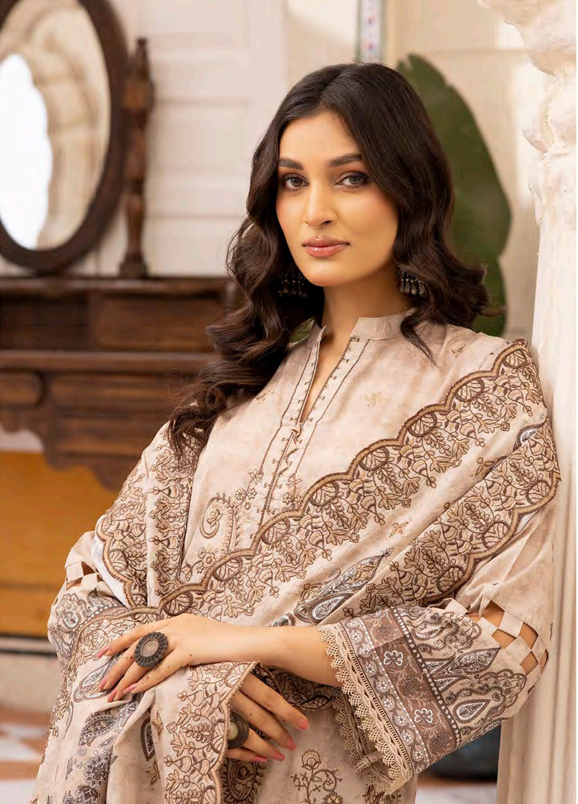 Almaas By Johra Embroidered & Printed Lawn Unstitched 3Pcs