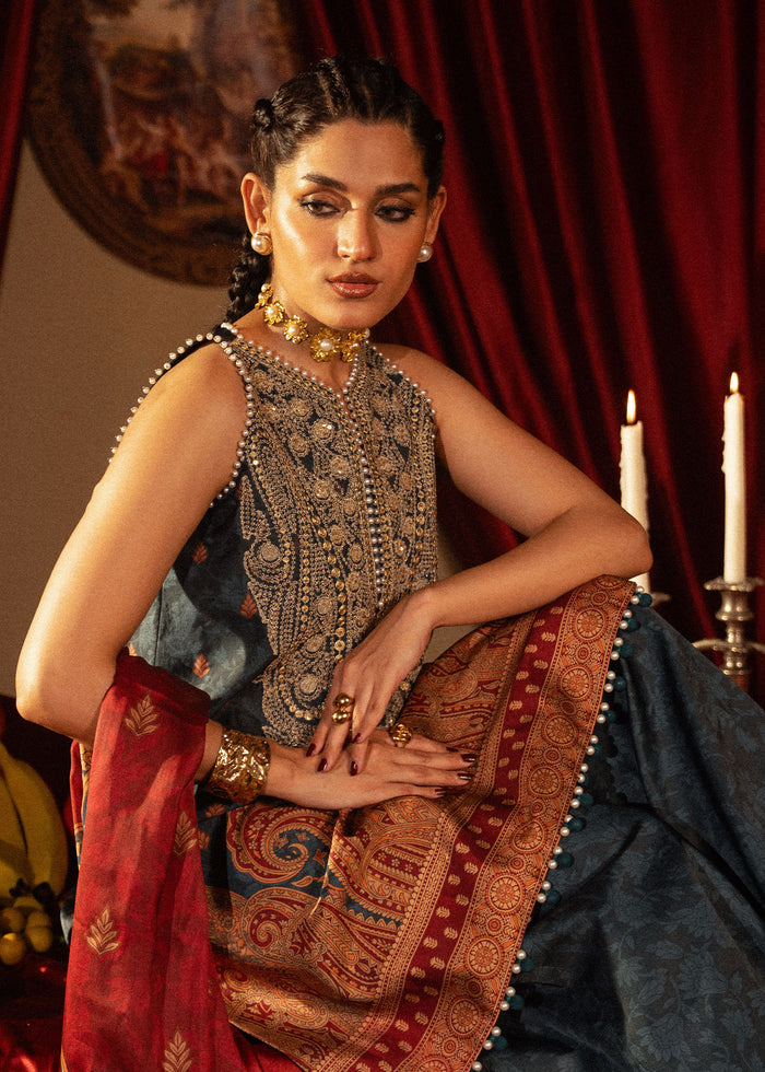 Roohi Silk Embroidered Unstitched 3pcs
