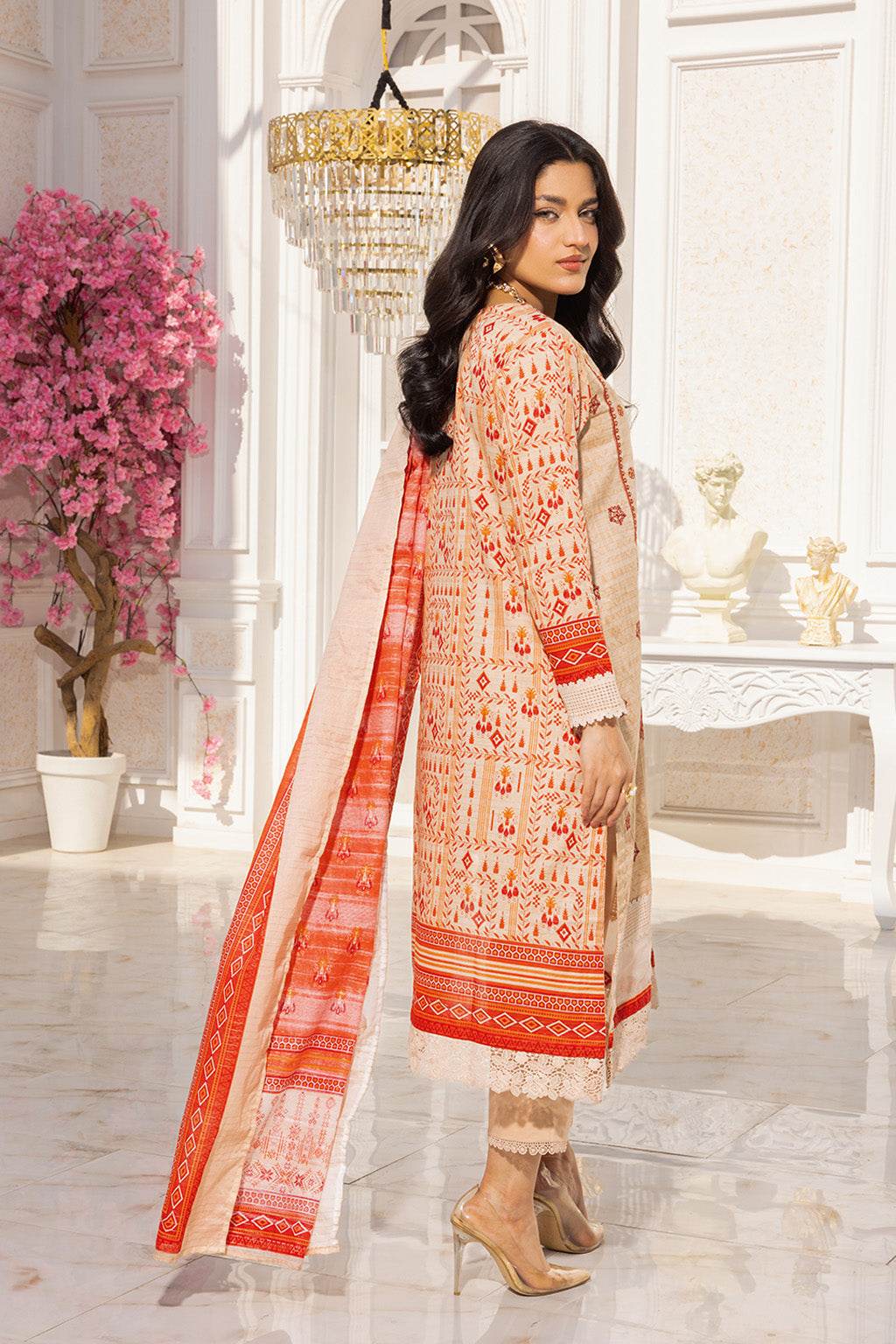Somika By Johra Embroidered Fancy Lawn Unstitched 3Pcs - Jotey